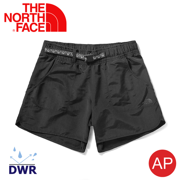 【The North Face 女 快乾抗UV短褲《黑》】3V55/DWR/排汗/防潑水/運動褲/休閒褲/跑步