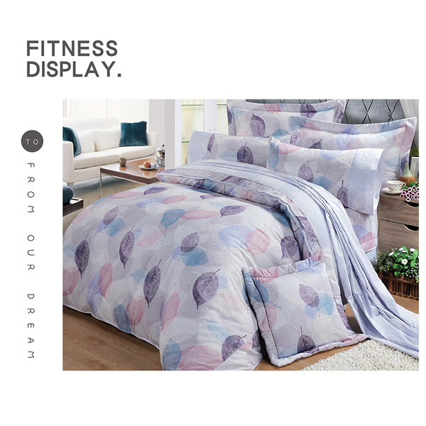 【FITNESS】精梳棉加大床包枕套三件組-日光(紫)_TRP多利寶 product thumbnail 2