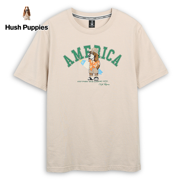 Hush Puppies T恤 男裝趣味英文字印花度假衝浪狗T恤 product thumbnail 3