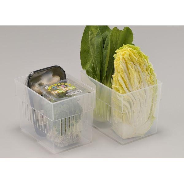 asdfkitty*日本製 INOMATA冰箱蔬果分隔盒-小-有隔板-食物收納盒/儲物盒-0368 product thumbnail 4
