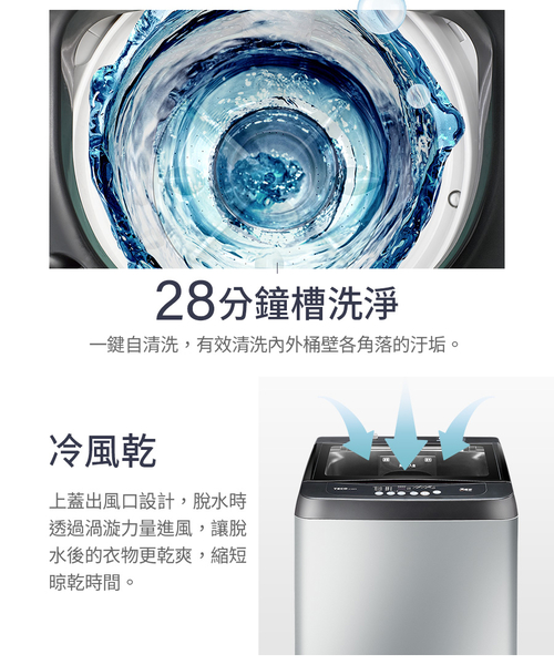 TECO東元10KG定頻不鏽鋼內槽洗衣機 W1058FS~含基本安裝+舊機回收 product thumbnail 5