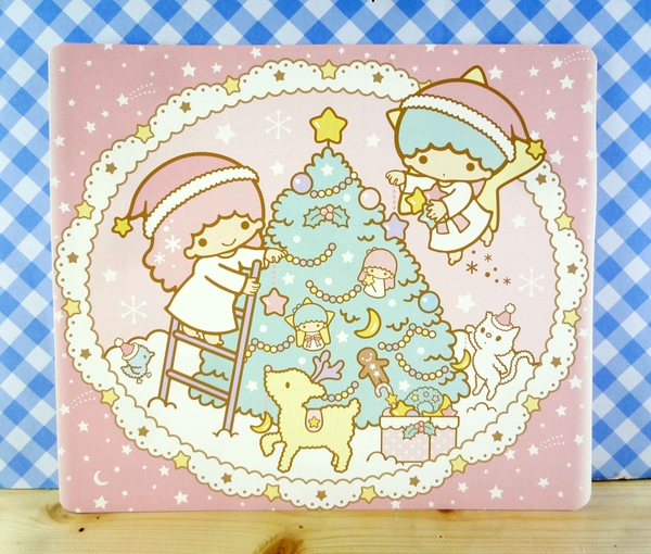 【震撼精品百貨】Little Twin Stars KiKi&LaLa 雙子星小天使~雙面卡片-粉聖誕/介紹