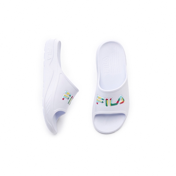 FILA PLUMPY SLIDE 2 拖鞋 防水 加厚 防水 休閒 男女 白 4-S334Y-111 product thumbnail 2