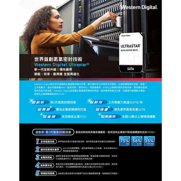 昌運監視器 WD Ultrastar DC HC310 6TB 企業級硬碟(HUS726T6TALE6L4)