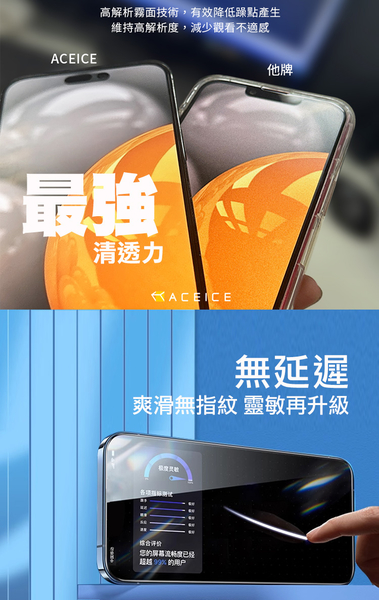 ACEICE for iPhone 13 Pro Max 6.7 / i14 Plus 6.7 電競磨砂滿版保護貼 product thumbnail 7