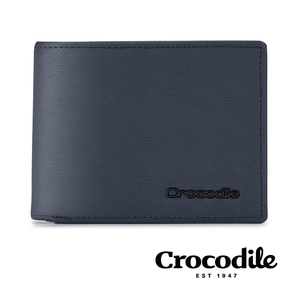 【Crocodile 鱷魚皮件】新品-維也納Wien系列十字紋 8卡 雙鈔票 素面 短夾-0103-10404-2色