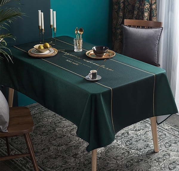 北歐現代輕奢防水防油免洗防燙餐桌布 (140*200cm) 餐桌巾 長方形茶几布