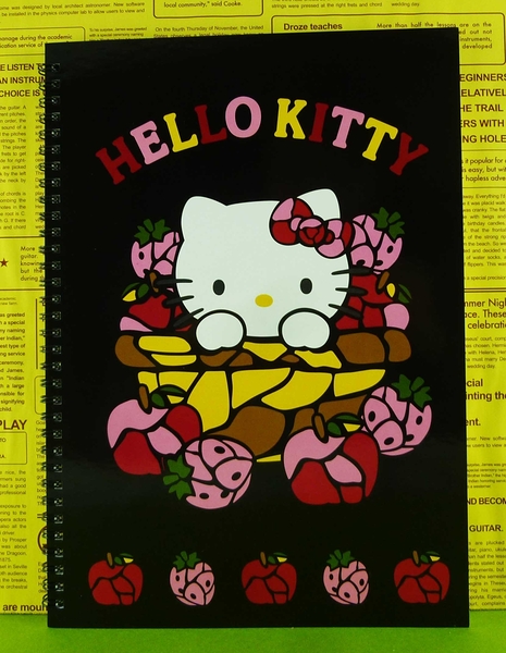 【震撼精品百貨】Hello Kitty 凱蒂貓~筆記本~黑【共1款】