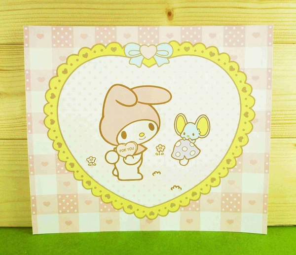 【震撼精品百貨】My Melody 美樂蒂~雙面卡片-粉香菇