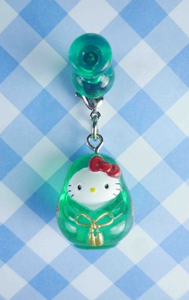 【震撼精品百貨】Hello Kitty 凱蒂貓~KITTY限定版吊飾拉扣-綠多福