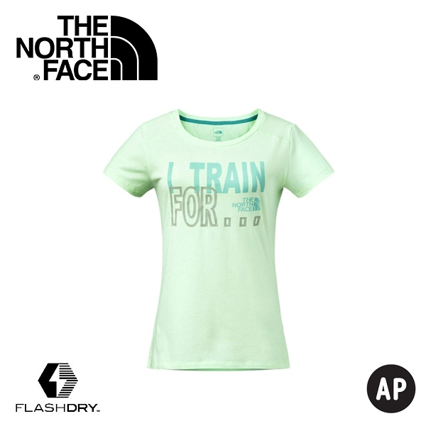 【The North Face 女 Logo短T《芽綠》】2XUY/吸濕排汗/透氣/運動/戶外/休閒上衣