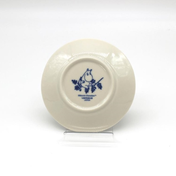 小禮堂 嚕嚕米 YAMAKA陶瓷點心盤3入組 13.5cm (白藍花草款) product thumbnail 5
