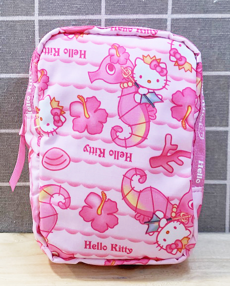 【震撼精品百貨】Hello Kitty 凱蒂貓~日本SANRIO三麗鷗KITTY化妝包/收納包-海馬粉*73582