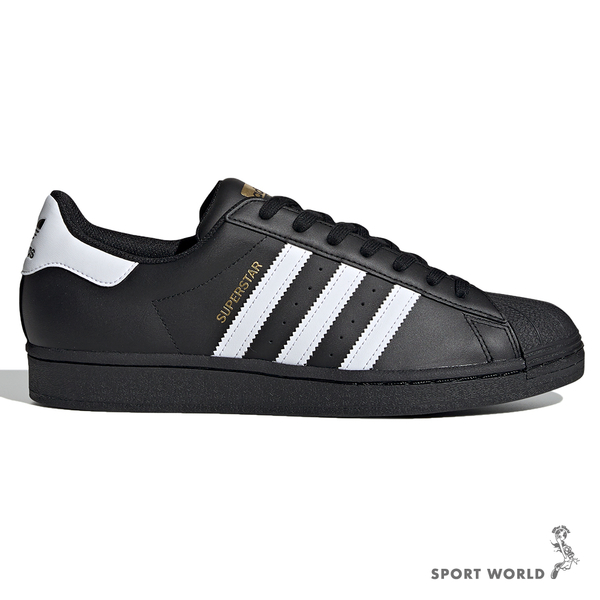 Adidas SuperStar 男鞋 女鞋 休閒鞋 金標 皮革 貝殼頭 黑 EG4959