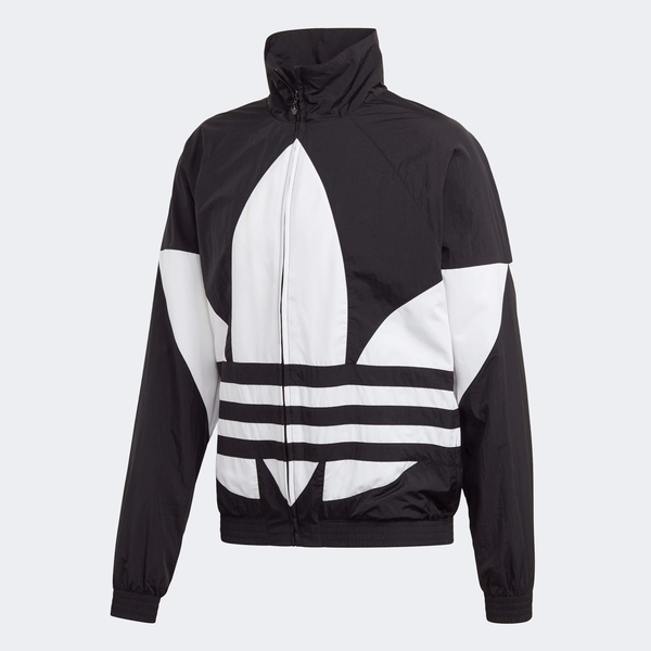 ADIDAS TREFOIL TRACK JACKET 男裝 外套 休閒 立領 口袋 彈性袖口 黑【運動世界】FM9892