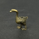 古銅工藝品黃銅對鵝擺件茶席茶寵家居辦公室裝飾擺件收藏品