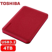 TOSHIBA Canvio Advance V10 4TB 外接式硬碟 紅