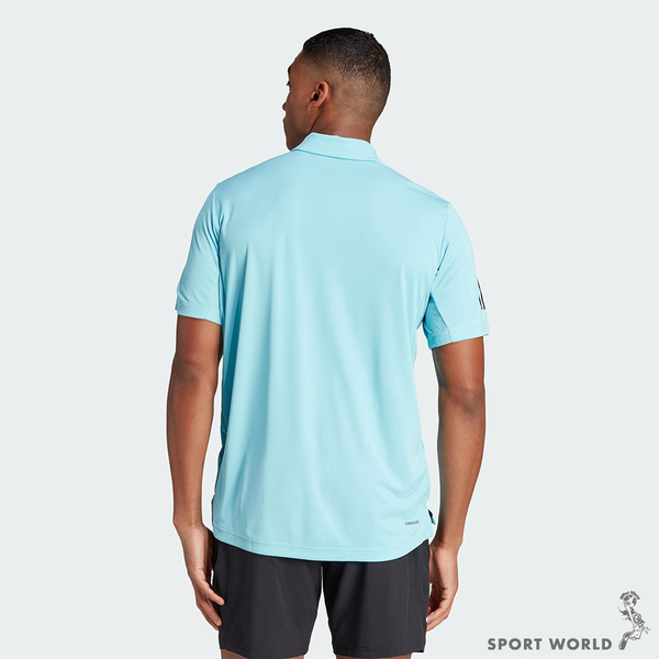 Adidas 男裝 短袖上衣 POLO衫 排汗 藍【運動世界】IK6062 product thumbnail 4