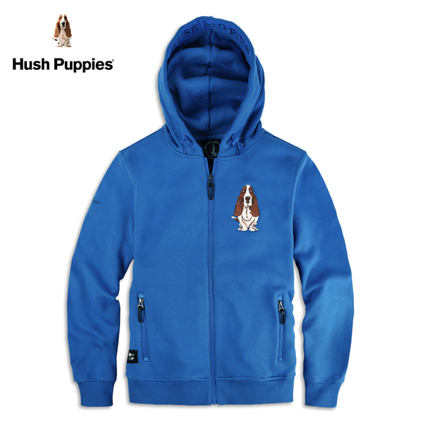 Hush Puppies 外套 男裝品牌織帶刺繡狗刷毛連帽外套