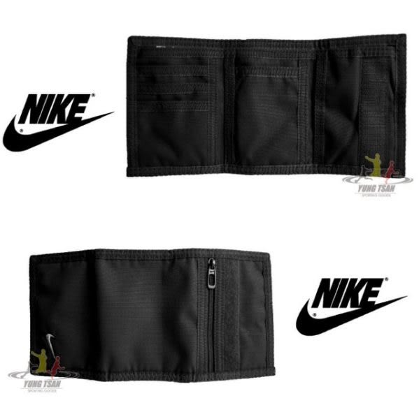 Nike original 黑 短夾 運動錢包 零錢包 運動 三折式 運動短夾 NIA08068NS