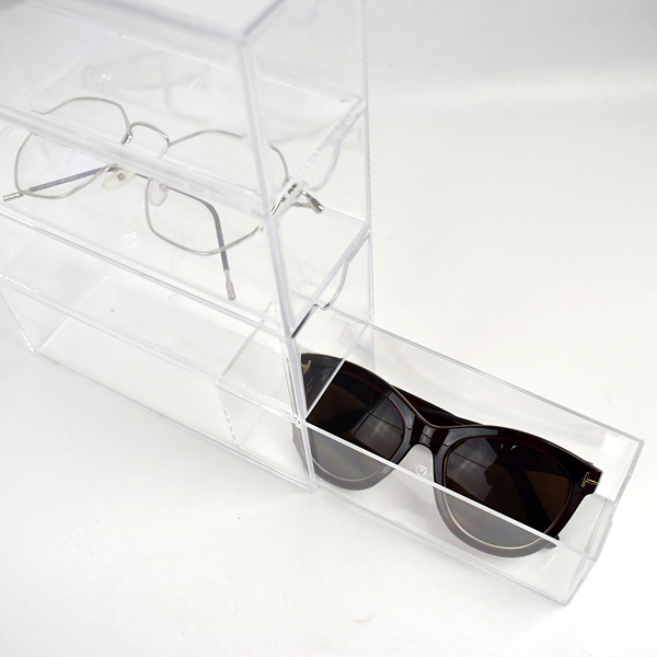 眼鏡收納盒 4格眼鏡透明盒【NAWA101】