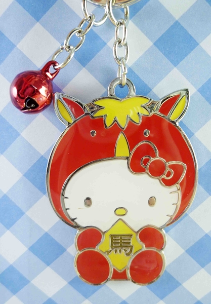 【震撼精品百貨】Hello Kitty 凱蒂貓~KITTY鑰匙圈-紅馬