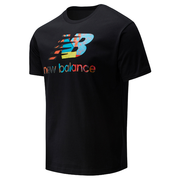 New Balance 男裝 短袖 休閒 棉質 藝術家聯名 LOGO 黑【運動世界】AMT01561BK