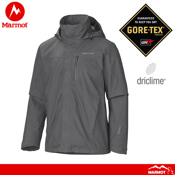 【Marmot 美國 男 Ridgerock防水透氣外套《灰》】306601415/GORE-TEX/防風/耐用/透氣