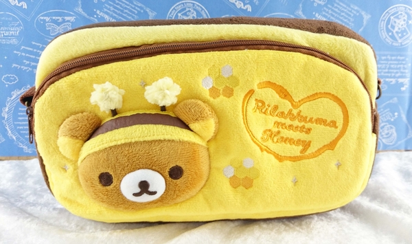 【震撼精品百貨】Rilakkuma San-X 拉拉熊懶懶熊~San-X 斜背包/側背包-黃咖啡#36139