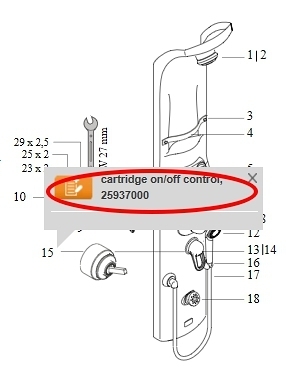 【麗室衛浴】德國 HANSGROHE 25937 龍頭轉換器軸心