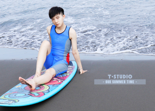 【T-STUDIO】套式束胸泳衣/美國隊長限量版(單件銷售) product thumbnail 7