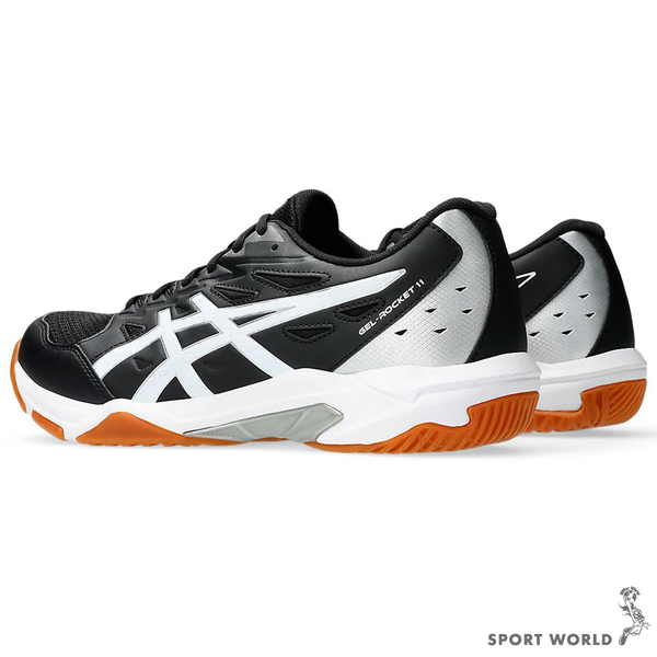 Asics 亞瑟士 排球鞋 男鞋 寬楦 GEL-ROCKET 11 黑銀【運動世界】1073A066-002 product thumbnail 4