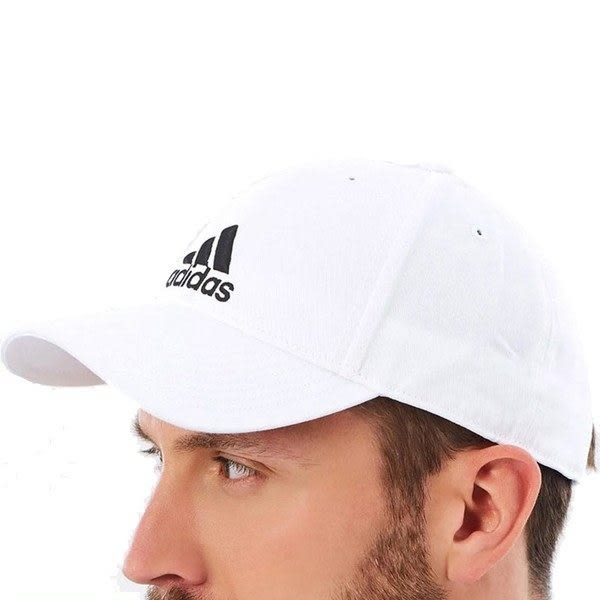 Adidas 愛迪達 帽子 白 運動帽 老帽 六分割 經典棒球帽 6-Panel Cap 運動帽 電繡 S98150