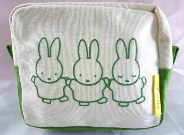 【震撼精品百貨】Miffy 米菲兔米飛兔~寬型帆布化妝包『橘&藍&綠』 product thumbnail 6