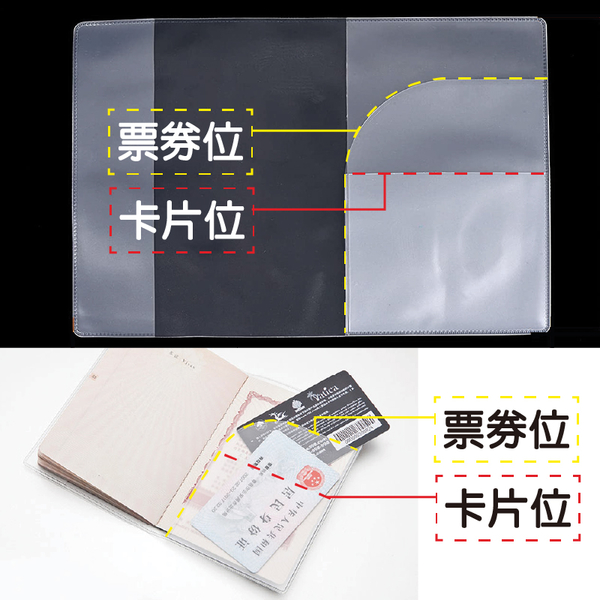 護照夾-PVC磨砂款(2入裝) 透明護照套 疫苗卡套 防水卡套-輕居家8620 product thumbnail 6