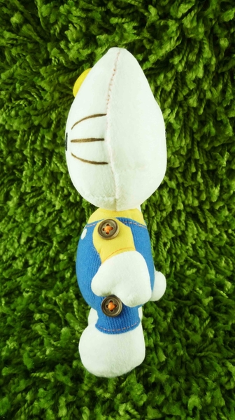 【震撼精品百貨】Hello Kitty 凱蒂貓~KITTY可折絨毛娃娃-藍吊帶 product thumbnail 6