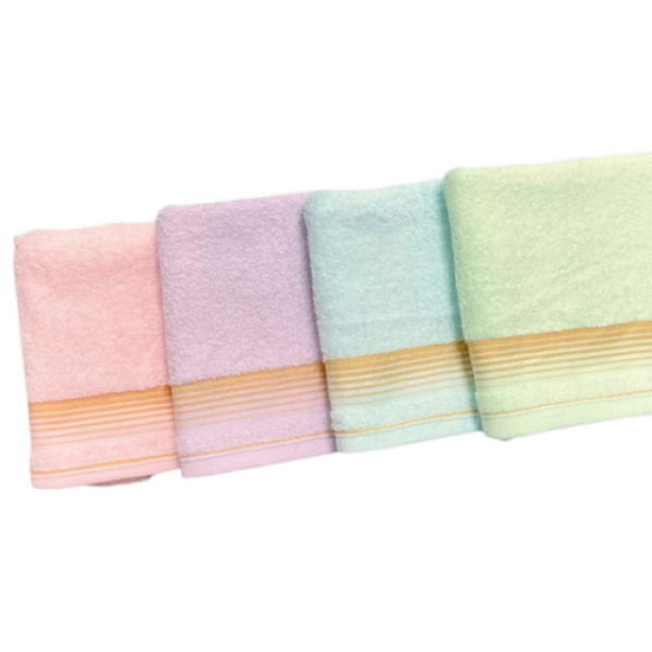 26兩 簡約細漸層純棉毛巾(6條毛巾組) 4色組合【台灣 雲林製造】輕薄 易乾