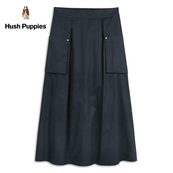 Hush Puppies 裙子 女裝素色大口袋工裝長裙