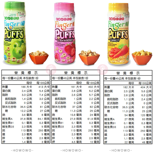 貝比斯特 手指泡芙 蔬果手指泡芙 寶寶餅乾 蘋果/草莓/胡蘿蔔 米餅 蔬菜圈圈 1359 副食品 product thumbnail 5