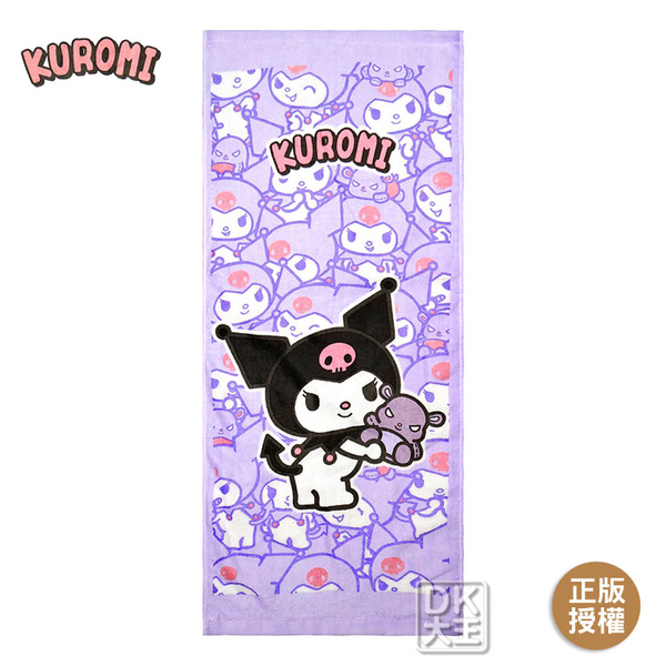 酷洛米 KUROMI 抱玩偶 純棉毛巾 吸水大毛巾 日本正版授權【DK大王】 product thumbnail 2