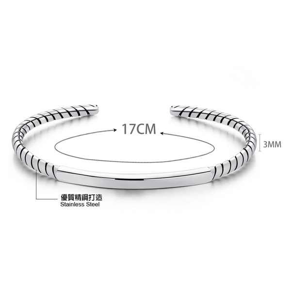 316L鈦鋼手環 簡約素面手環 氣質款 女生禮物 情人 禮物推薦 單件價【AJS093】Z.MO鈦鋼屋 product thumbnail 8