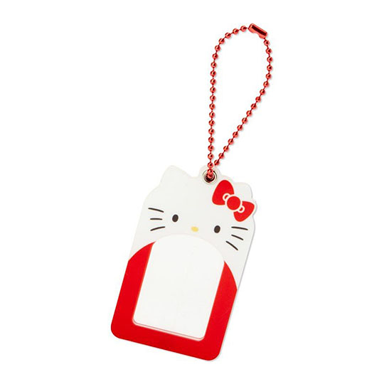 【震撼精品百貨】Hello Kitty 凱蒂貓~日本SANRIO三麗鷗 KITTY造型壓克力相片吊飾-紅白*15025