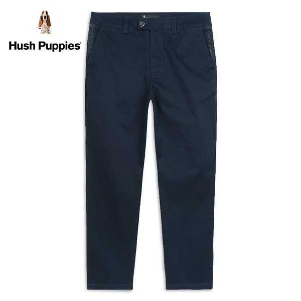 Hush Puppies 長褲 男裝素色品牌繡花織帶長褲