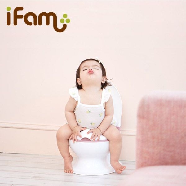 韓國 IFAM 兒童學習馬桶(灰/粉) product thumbnail 7