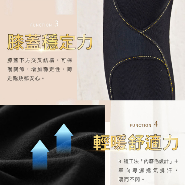 【iFit 愛瘦身】Fitty 輕磨毛運動/護膝壓力褲 旗艦款 黑色 2XS-2XL product thumbnail 5