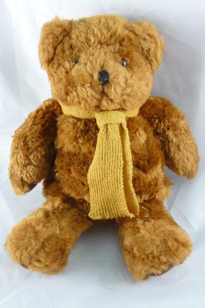 【震撼精品百貨】Teddy Bear 泰迪熊~絨毛置物娃娃『圍巾-黃』