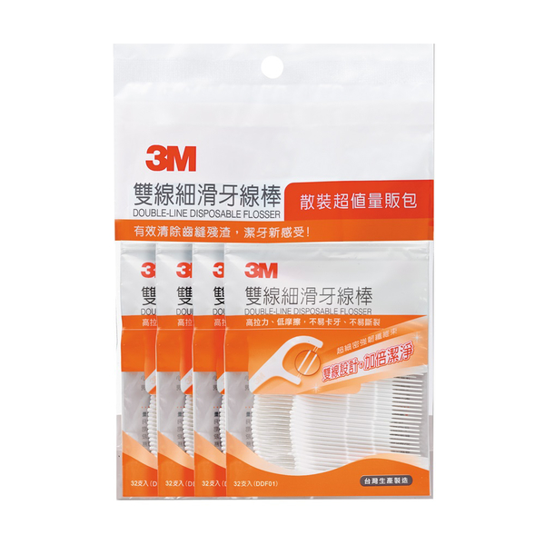 3M 雙線細滑牙線棒 散裝量販包 32支x4包(共128支) product thumbnail 2