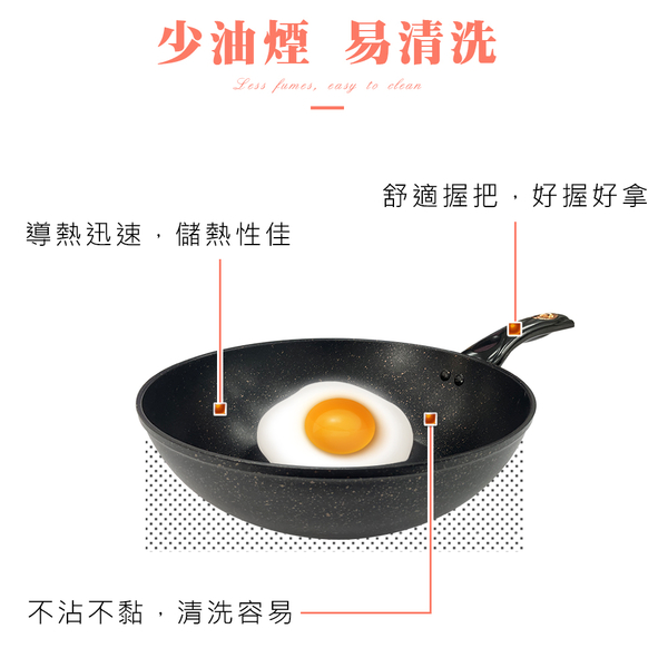 CLARE 典鑽鑄造不沾炒鍋30cm(無蓋) product thumbnail 4