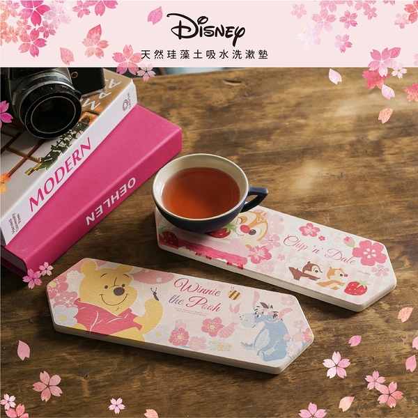 Disney 迪士尼 櫻花系列 珪藻土洗漱墊 奇奇蒂蒂/小熊維尼