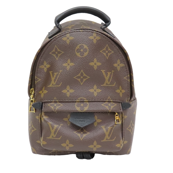 【二手名牌BRAND OFF】LOUIS VUITTON LV 路易威登 棕色 原花帆布 Palm Springs Mini 迷你後背包 金扣 M44873